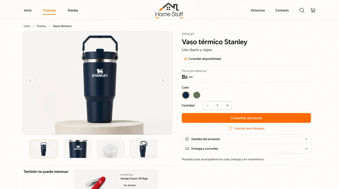 Vaso térmico Stanley azul oscuro con asa